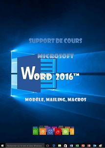(imagepour) support de cours Word 2016, mailing, modele, macros